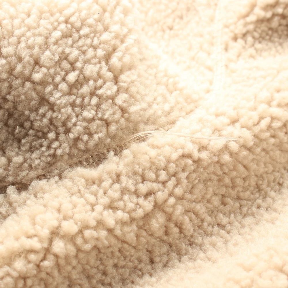 The North Face WHITE LABEL PLAY GREEN RVS FLEECE Jacket Beige Reversible Hooded - Picture 5 of 7